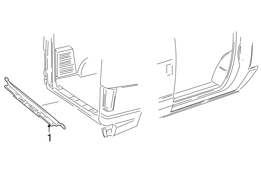 Diagram REAR BODY & FLOOR. INTERIOR TRIM. for your Ford E-150  