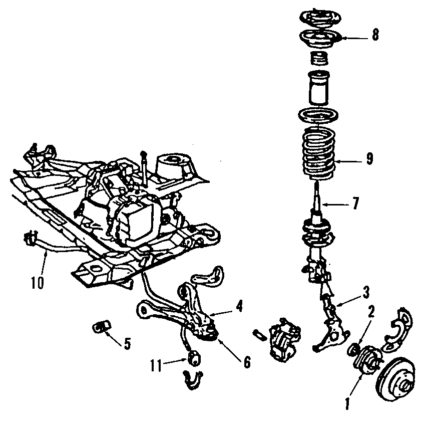 Diagram FRONT SUSPENSION. LOWER CONTROL ARM. STABILIZER BAR. SUSPENSION COMPONENTS. for your 2011 GMC Sierra 2500 HD 6.0L Vortec V8 A/T RWD SLT Extended Cab Pickup 