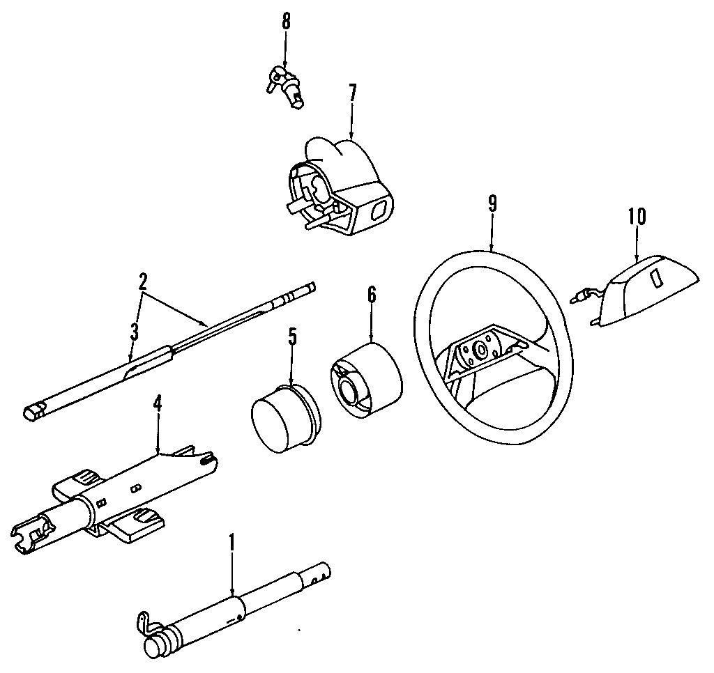 Diagram STEERING COLUMN. STEERING WHEEL. for your 2018 Chevrolet Spark  LS Hatchback 