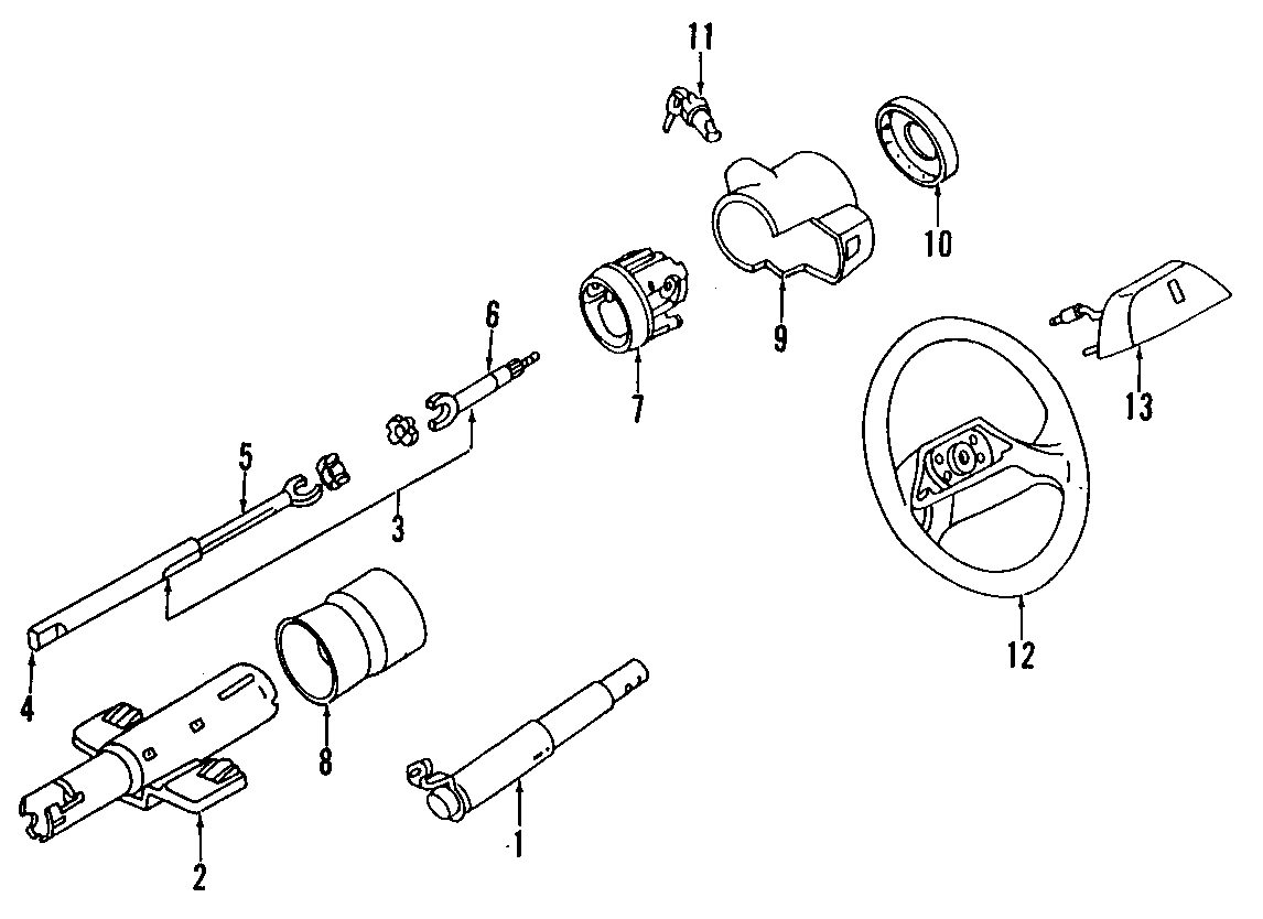 STEERING COLUMN. STEERING WHEEL.