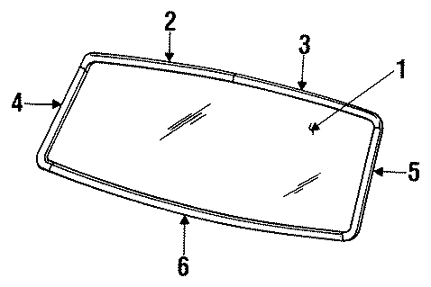 Diagram COWL & WINDSHIELD. GLASS. for your Ford