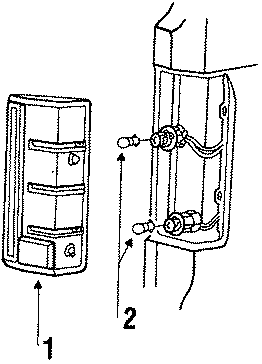 Diagram REAR LAMPS. TAIL LAMPS. for your 1984 Ford F-150  XL Standard Cab Pickup Stepside 