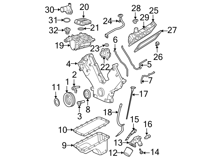 Diagram ENGINE PARTS. for your 2016 Lincoln MKZ Base Sedan  