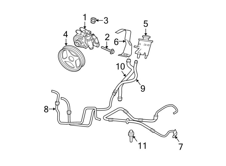 Diagram STEERING GEAR & LINKAGE. PUMP & HOSES. for your 2011 Ford F-350 Super Duty 6.2L V8 FLEX A/T 4WD XL Extended Cab Pickup 