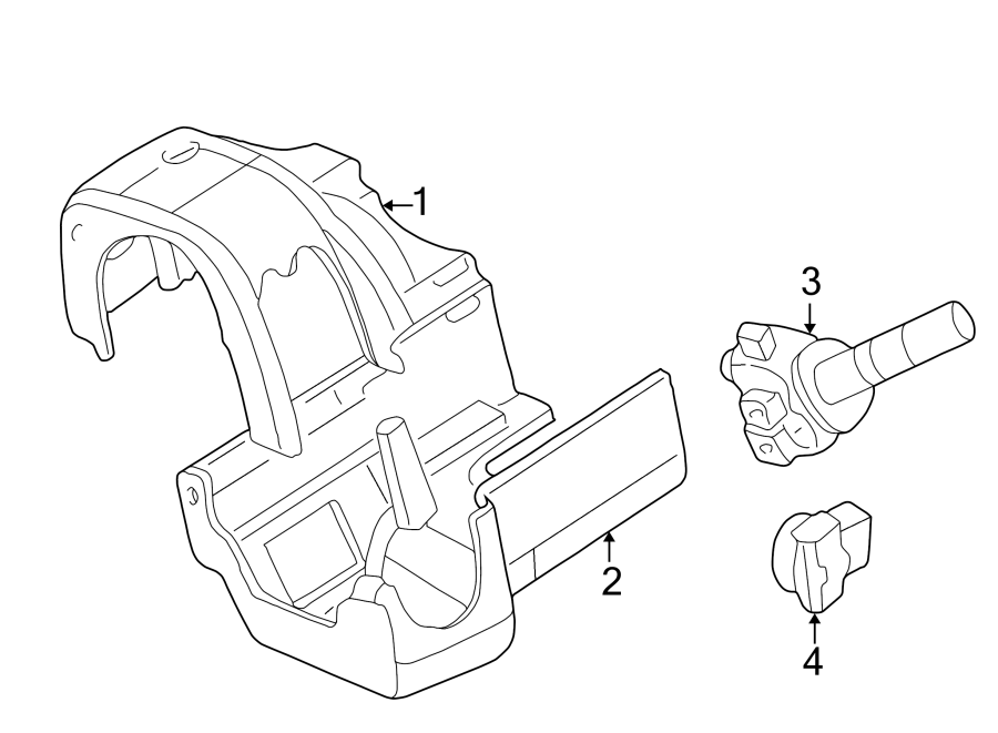 Diagram STEERING COLUMN. SHROUD. SWITCHES & LEVERS. for your Ford