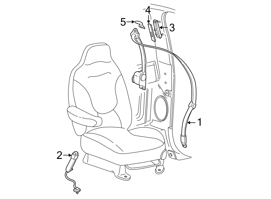 Diagram RESTRAINT SYSTEMS. FRONT SEAT BELTS. for your 2014 Ford Police Interceptor Utility   