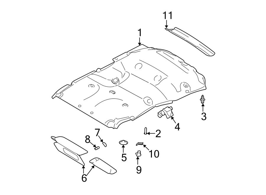 Diagram INTERIOR TRIM. for your 1991 Ford F-150   