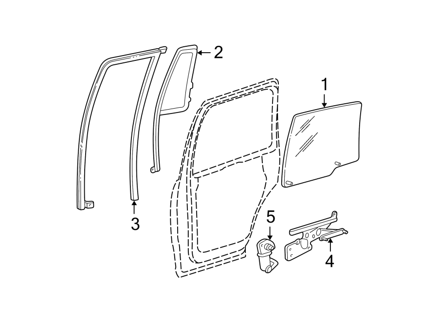 Diagram REAR DOOR. GLASS & HARDWARE. for your 2019 Lincoln MKZ   