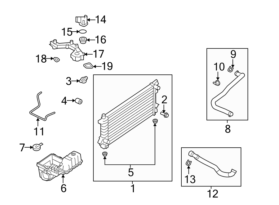 RADIATOR & COMPONENTS. Diagram