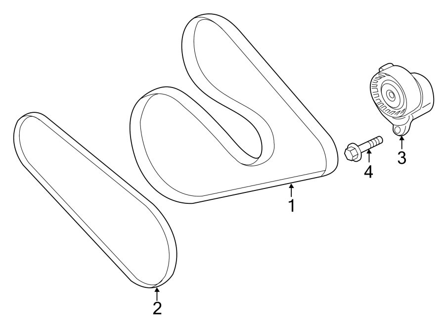 Diagram BELTS & PULLEYS. for your 2018 Ford Police Interceptor Utility   