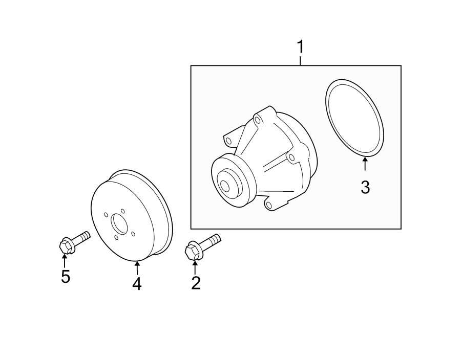 Diagram WATER PUMP. for your Ford