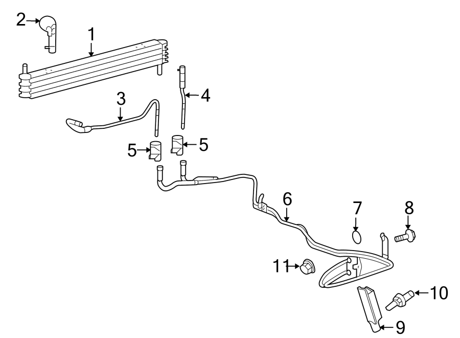 Diagram TRANS OIL COOLER. for your 2013 Ford F-150 5.0L V8 FLEX A/T RWD King Ranch Crew Cab Pickup Fleetside 