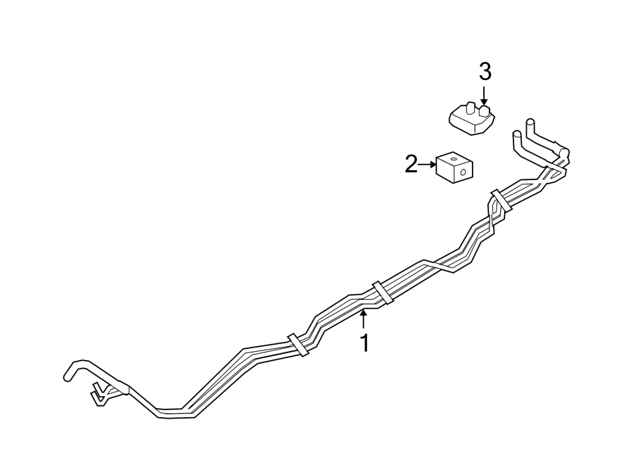 Diagram AIR CONDITIONER & HEATER. REAR AC LINES. for your 2021 Ford Expedition   