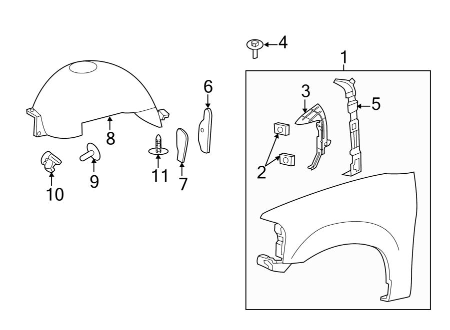 Diagram Fender & components. for your 2014 Lincoln MKZ Hybrid Sedan  