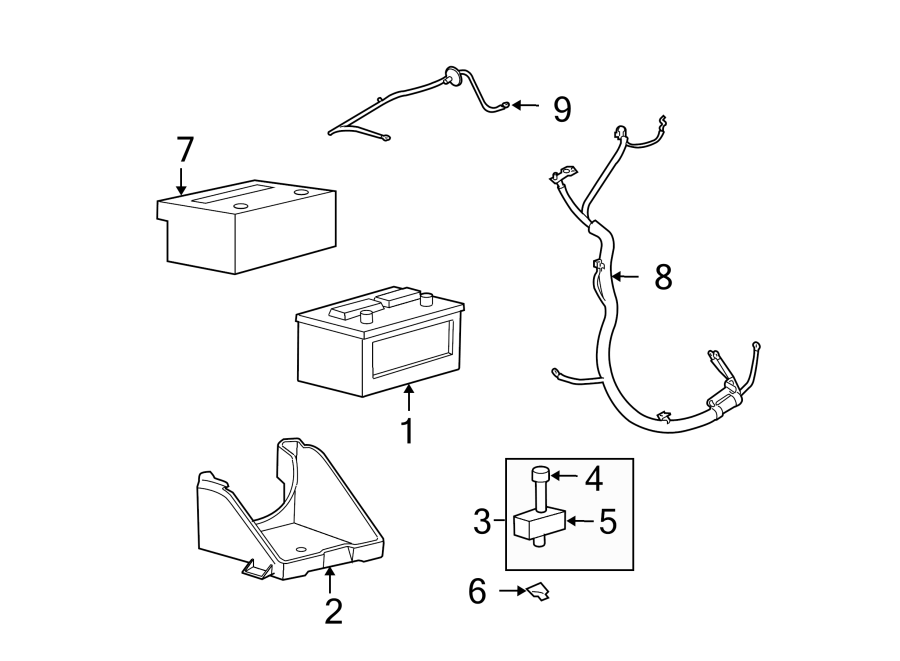 Diagram BATTERY. for your Ford