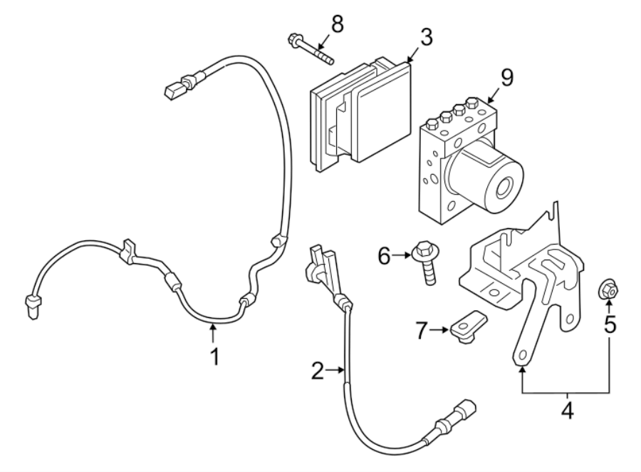 Diagram Abs components. for your 2019 Ford F-150 5.0L V8 FLEX A/T 4WD XL Standard Cab Pickup Fleetside 