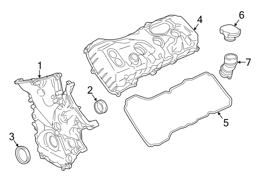 Diagram VALVE & TIMING COVERS. for your 2015 Lincoln MKZ Base Sedan 2.0L EcoBoost A/T AWD 