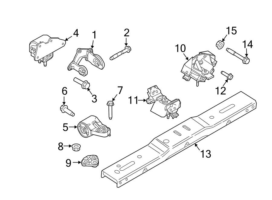 Diagram ENGINE & TRANS MOUNTING. for your 2016 Lincoln MKZ   