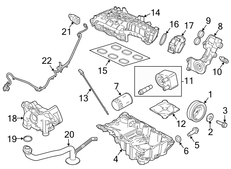 Diagram ENGINE PARTS. for your 2009 Lincoln MKX   