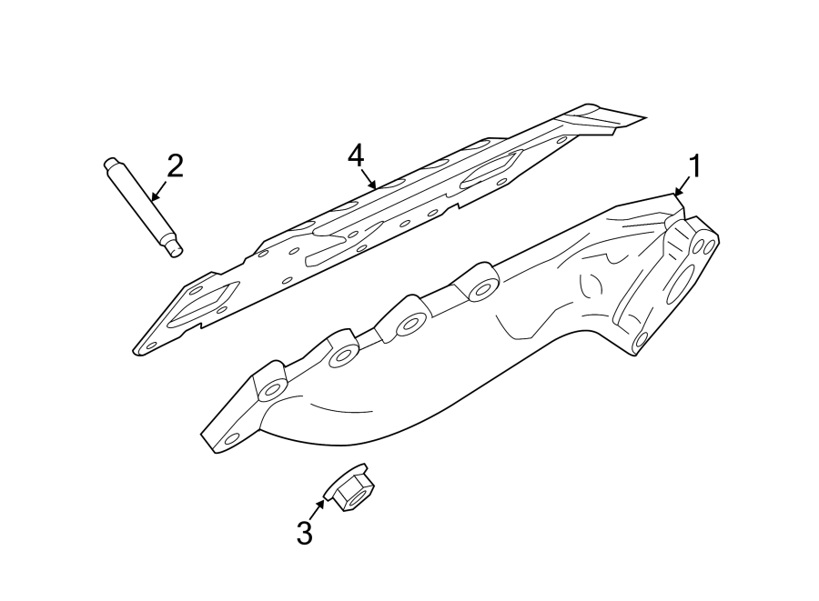 Diagram EXHAUST SYSTEM. MANIFOLD. for your 2019 Lincoln MKZ Reserve I Sedan  