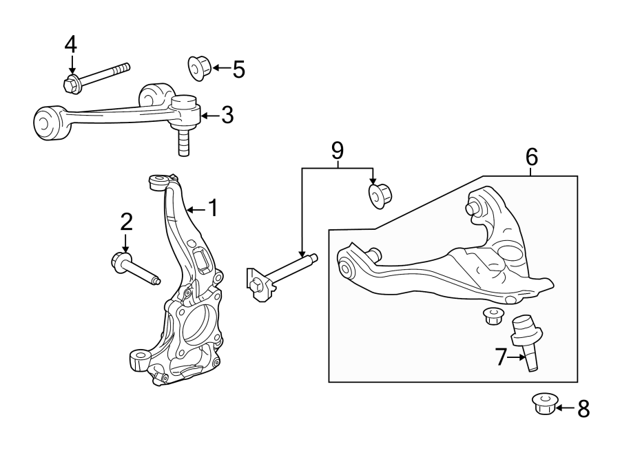 Diagram FRONT SUSPENSION. SUSPENSION COMPONENTS. for your 2021 Ford F-150  Raptor Crew Cab Pickup Fleetside 