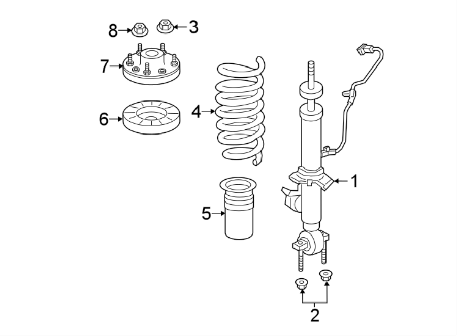 Diagram FRONT SUSPENSION. STRUTS & COMPONENTS. for your 2020 Ford F-150  Platinum Crew Cab Pickup Fleetside 