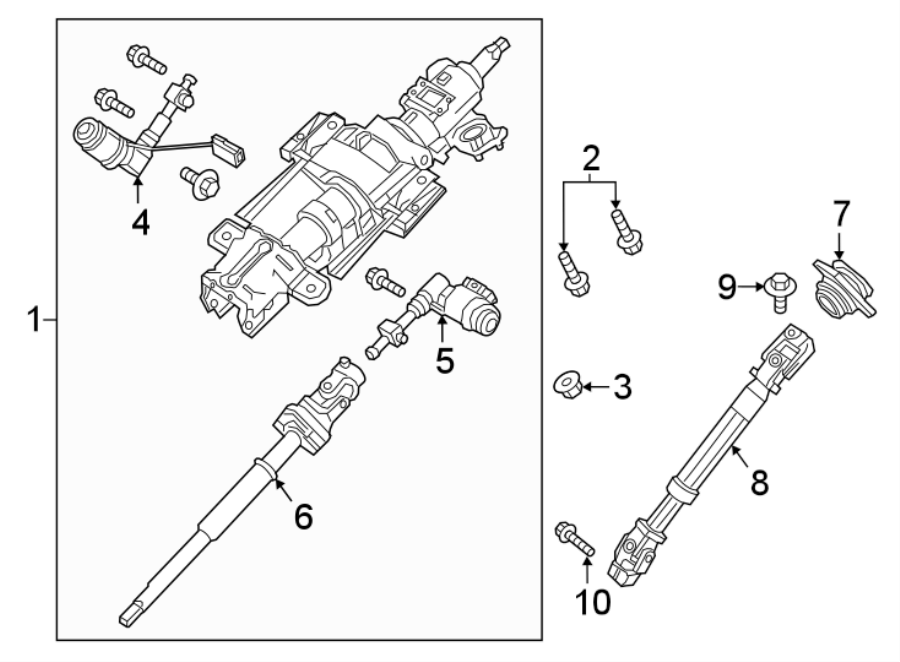 Diagram STEERING COLUMN ASSEMBLY. for your Ford Transit Connect  