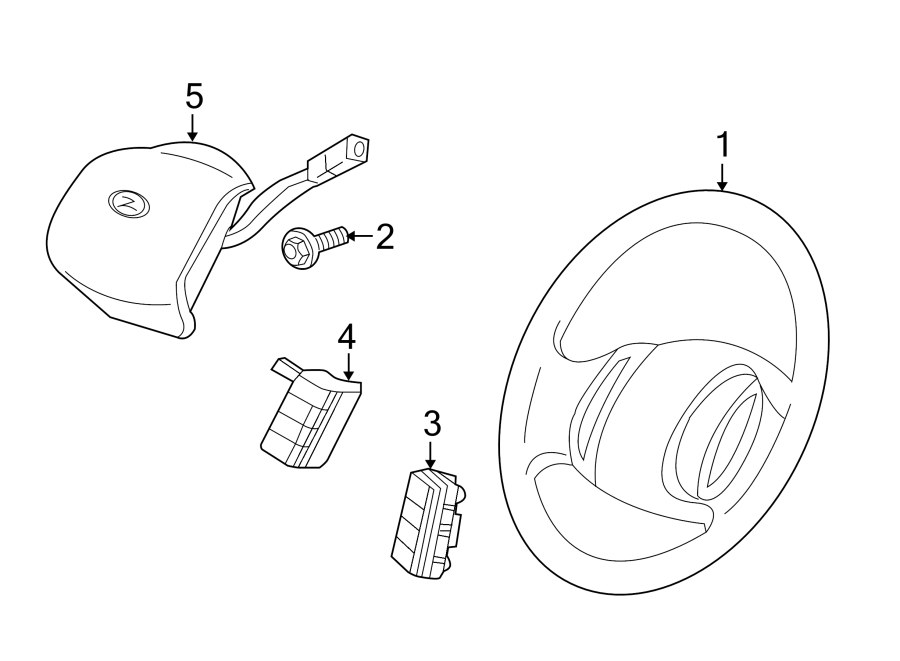 Diagram STEERING WHEEL & TRIM. for your Ford