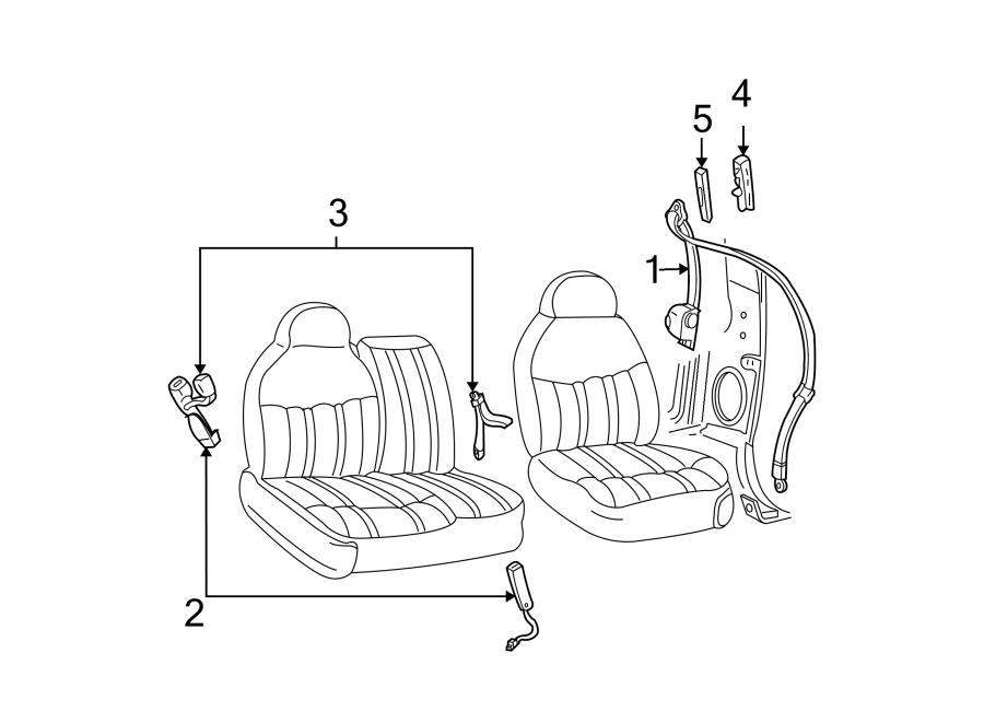 Diagram RESTRAINT SYSTEMS. FRONT SEAT BELTS. for your 2013 Ford Transit Connect   