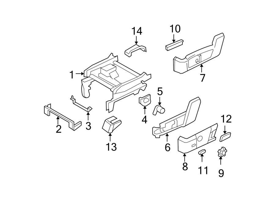 Diagram SEATS & TRACKS. TRACKS & COMPONENTS. for your Ford Expedition  