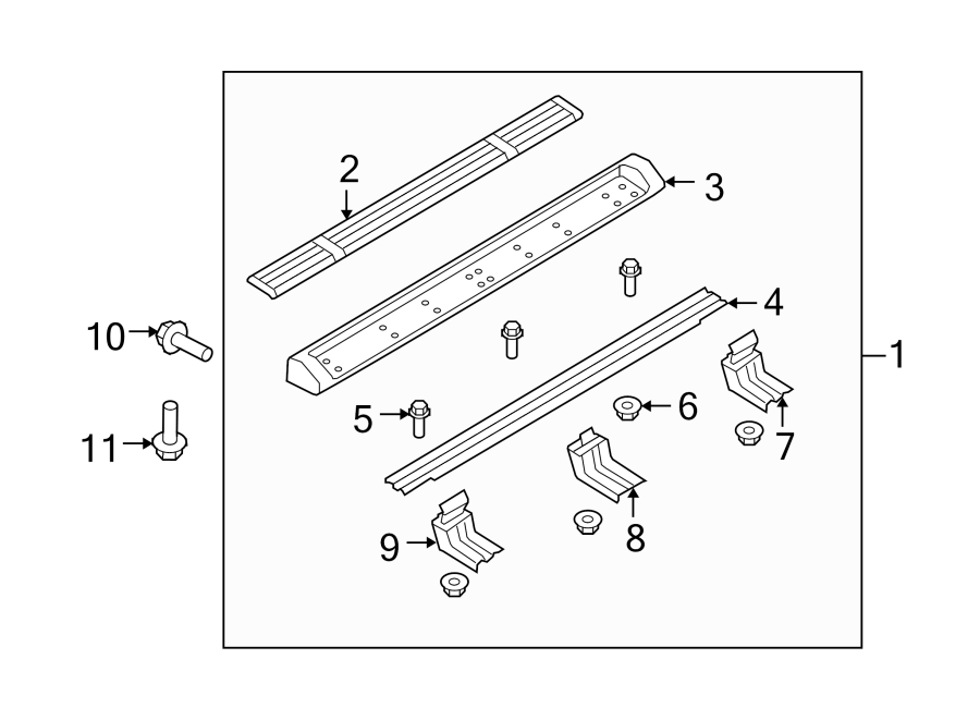 Diagram PILLARS. ROCKER & FLOOR. RUNNING BOARD. for your 1998 Lincoln Navigator   