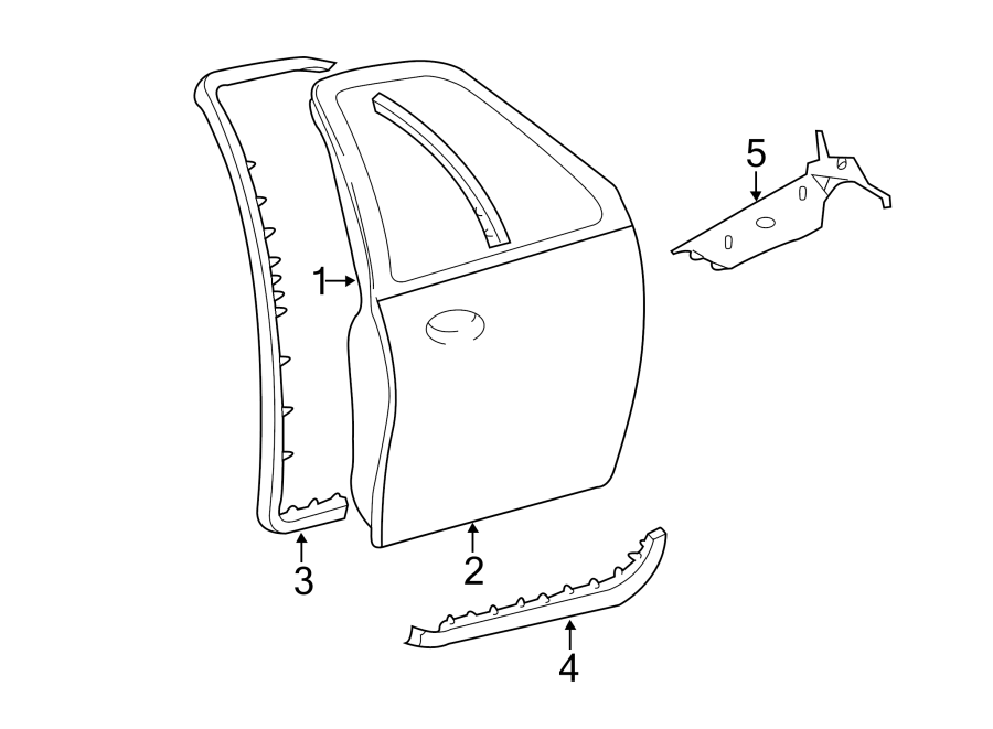 Diagram FRONT DOOR. DOOR & COMPONENTS. for your Ford F-150  