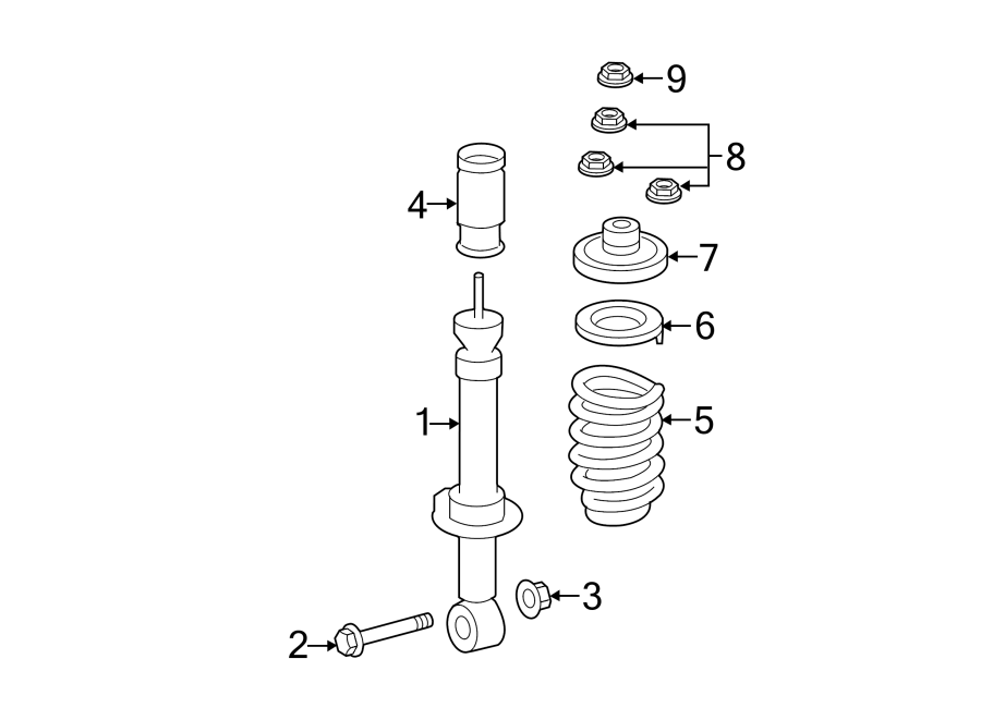 Diagram REAR SUSPENSION. SHOCKS & COMPONENTS. for your 2017 Ford F-150  XLT Crew Cab Pickup Fleetside 