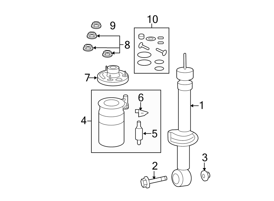 Diagram REAR SUSPENSION. SHOCKS & COMPONENTS. for your 2010 Ford F-150   