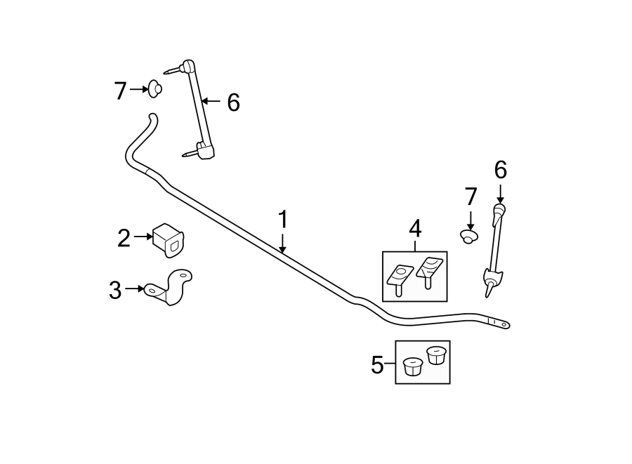 Diagram REAR SUSPENSION. STABILIZER BAR & COMPONENTS. for your 2018 Lincoln MKZ   