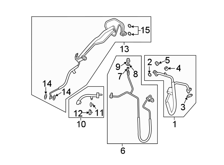 Diagram AIR CONDITIONER & HEATER. COMPRESSOR & LINES. CONDENSER. for your 2020 Ford Expedition  XL Sport Utility 