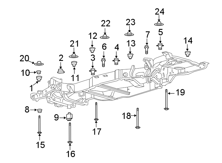 Diagram FRAME & COMPONENTS. for your 2016 Lincoln MKZ Black Label Sedan  