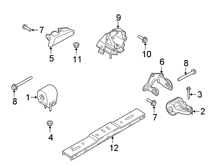 Diagram ENGINE & TRANS MOUNTING. for your 2013 Lincoln MKZ   