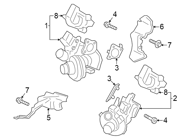 Diagram Turbocharger & components. for your 2006 Ford F-150   