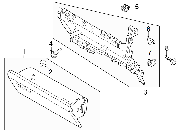 Diagram Instrument panel. Glove box. for your 2010 Lincoln MKZ   