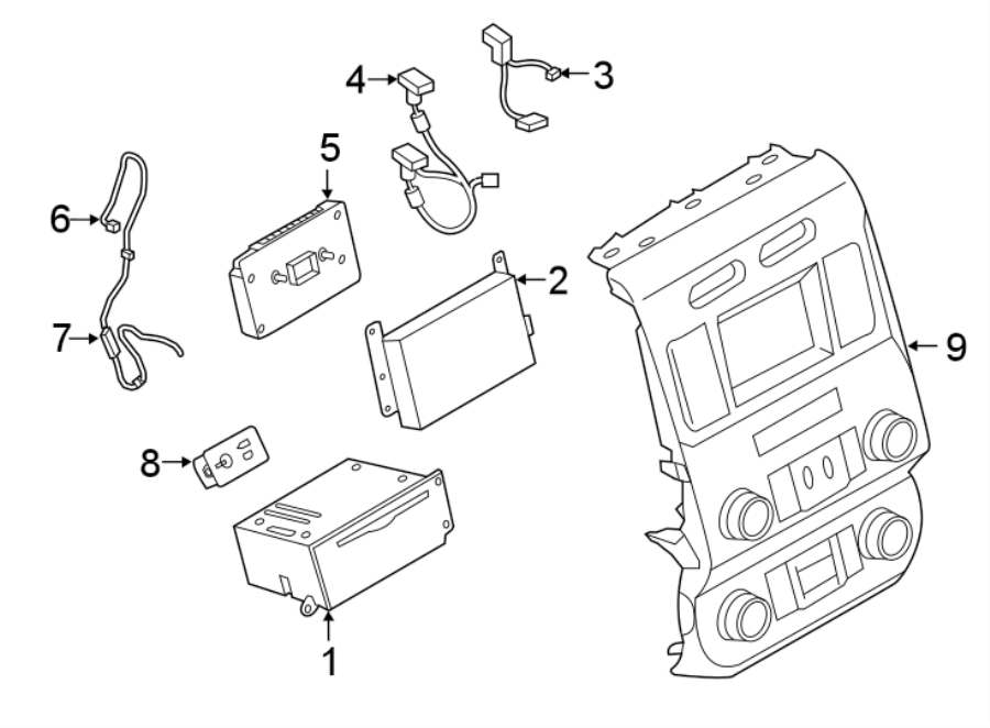 Diagram INSTRUMENT PANEL. SOUND SYSTEM. for your 2020 Ford Transit-350   