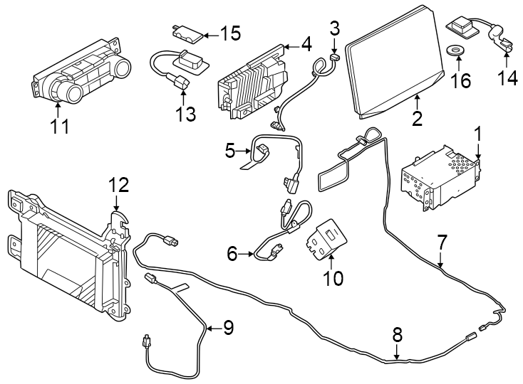 Diagram Instrument panel. Sound system. for your 1990 Ford Bronco   