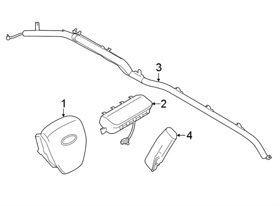 Diagram RESTRAINT SYSTEMS. AIR BAG COMPONENTS. for your 2002 Ford Expedition   