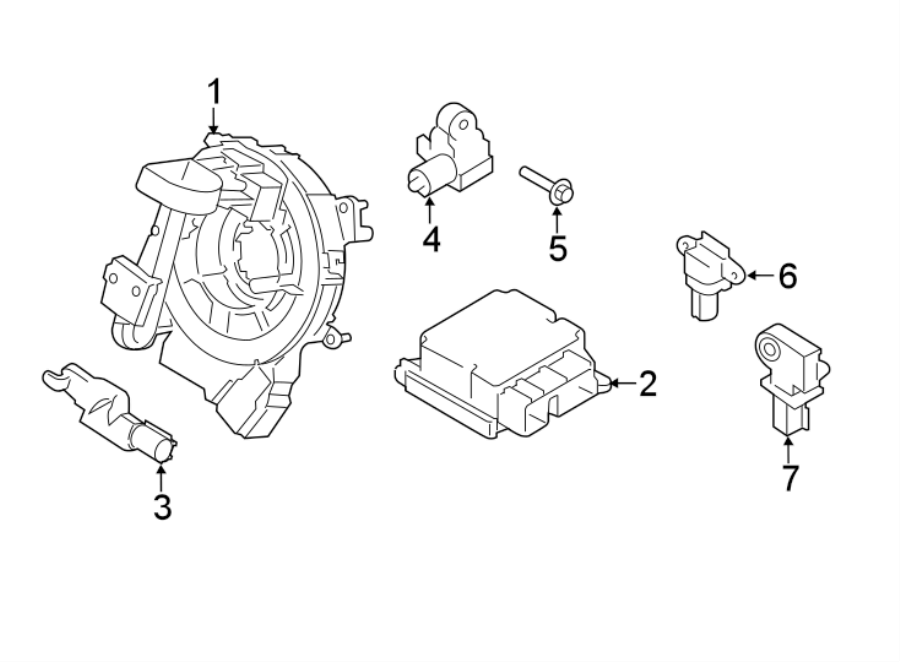 Diagram RESTRAINT SYSTEMS. AIR BAG COMPONENTS. for your 2018 Ford Expedition   