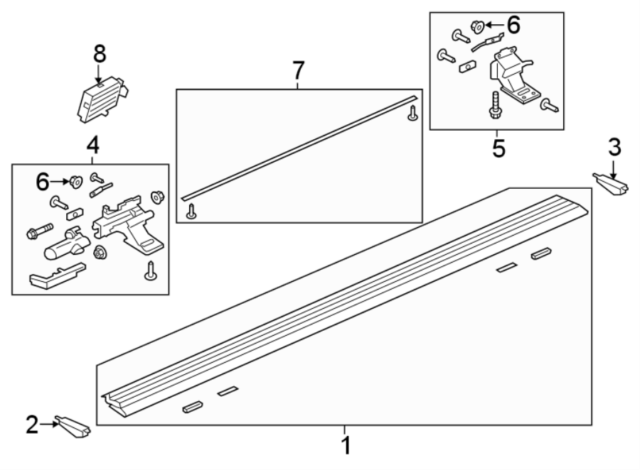 Diagram PILLARS. ROCKER & FLOOR. RUNNING BOARD. for your 2003 Ford F-150  XLT Standard Cab Pickup Fleetside 