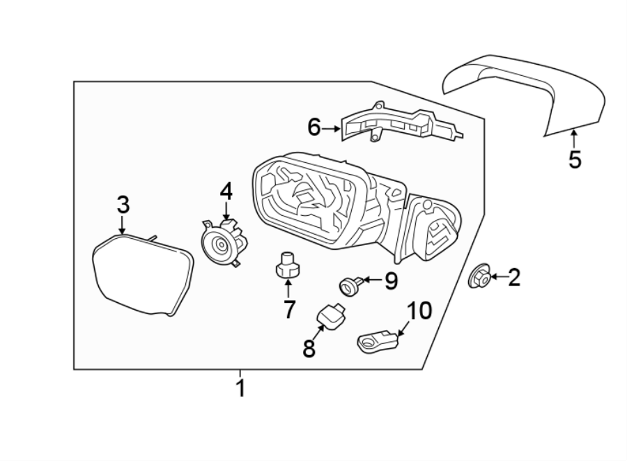 Diagram FRONT DOOR. OUTSIDE MIRRORS. for your 2008 Lincoln MKZ   