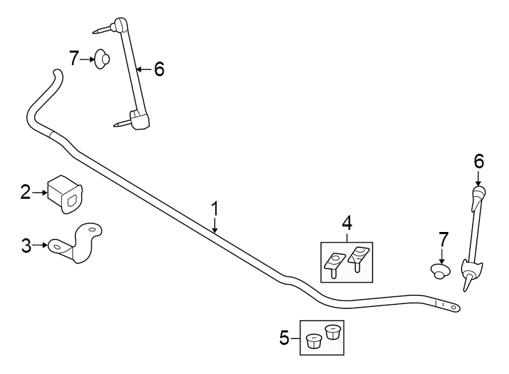 Diagram Rear suspension. Stabilizer bar & components. for your 2010 Ford F-150 4.6L V8 A/T RWD FX2 Crew Cab Pickup Fleetside 