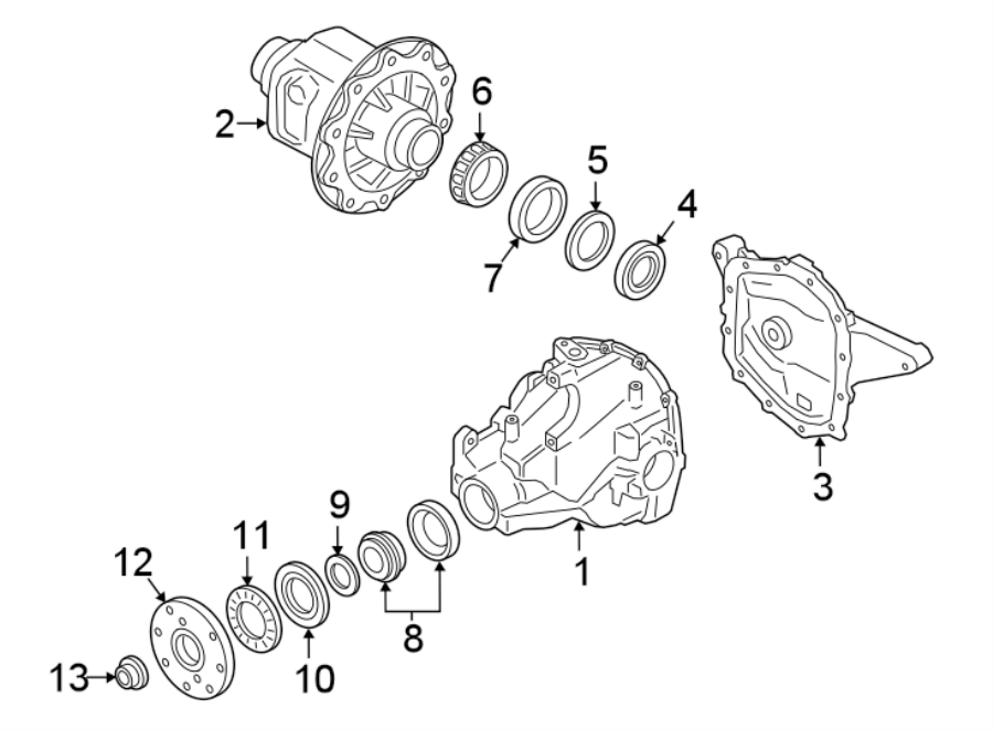 Diagram REAR SUSPENSION. CARRIER & COMPONENTS. for your Mercury