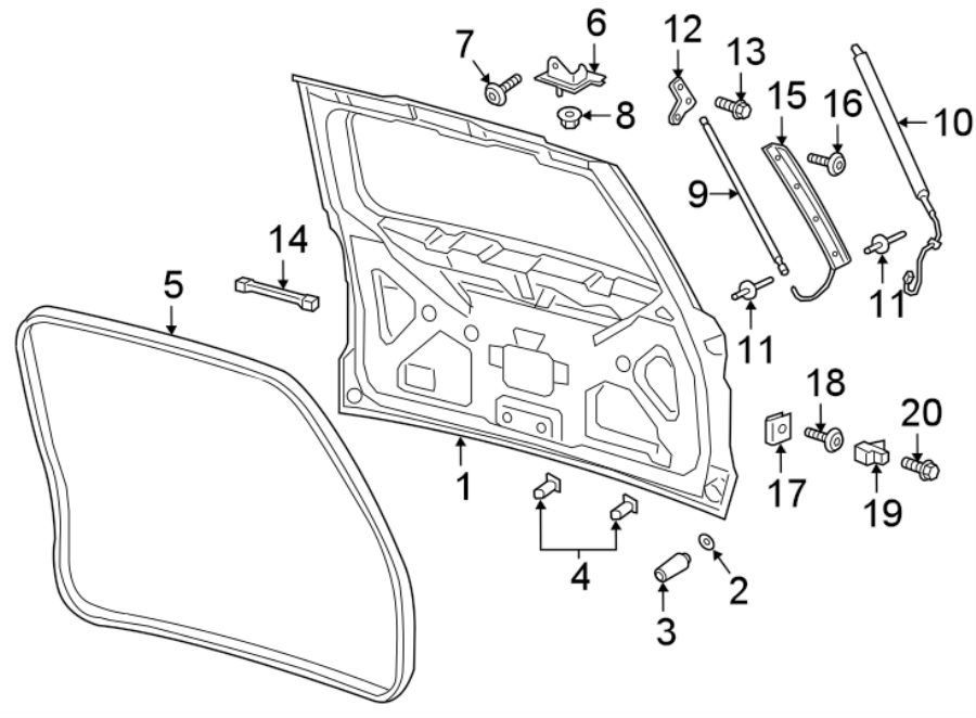 Diagram Manual lift gate. Power lift gate. for your Ford F-150  