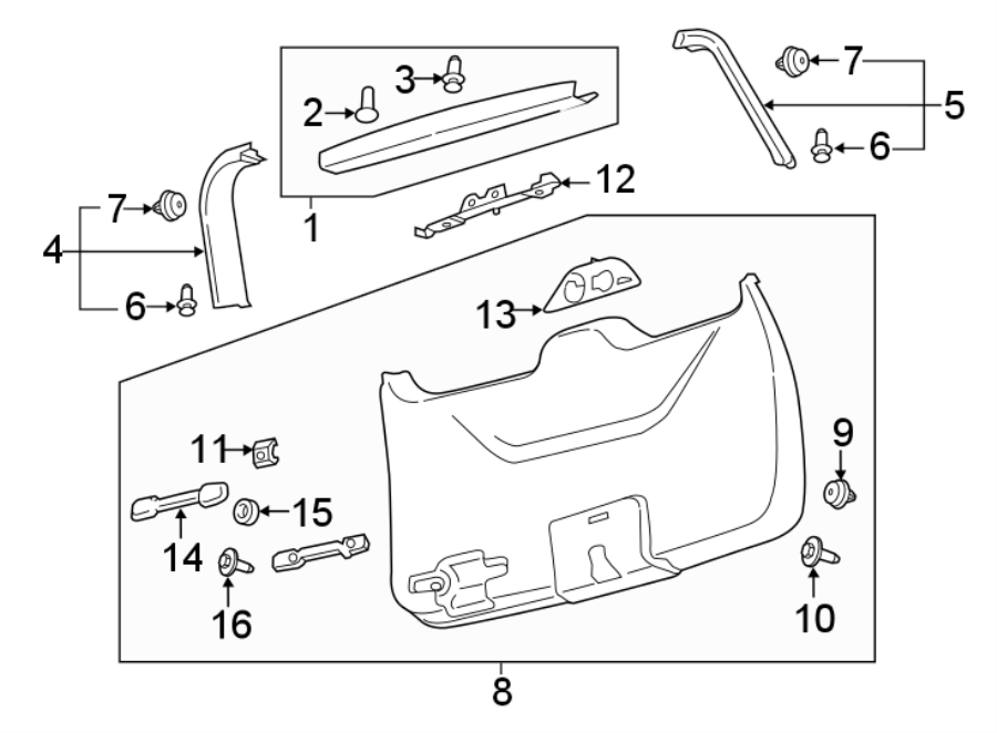 Diagram INTERIOR TRIM. for your 2022 Ford F-150  SSV Crew Cab Pickup Fleetside 